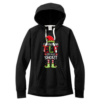 IM Not An Elf IM Just Short Family Christmas PjS Matching Women's Fleece Hoodie