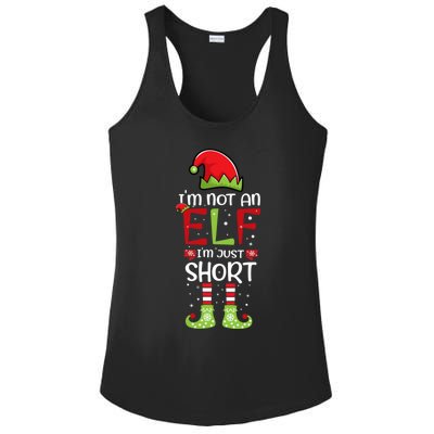 IM Not An Elf IM Just Short Family Christmas PjS Matching Ladies PosiCharge Competitor Racerback Tank