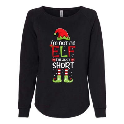 IM Not An Elf IM Just Short Family Christmas PjS Matching Womens California Wash Sweatshirt