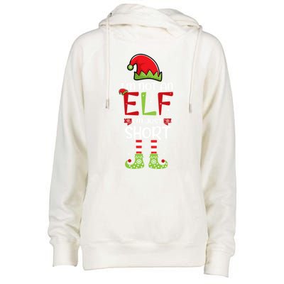 IM Not An Elf IM Just Short Family Christmas PjS Matching Womens Funnel Neck Pullover Hood