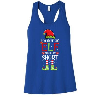 IM Not An Elf IM Just Short Family Christmas PjS Matching Women's Racerback Tank