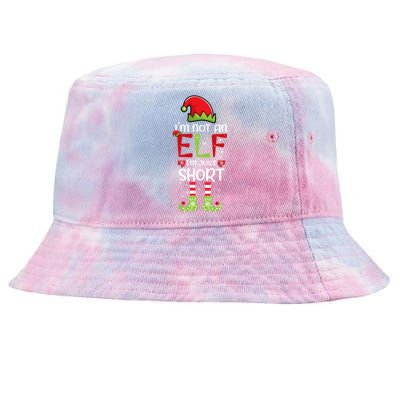 IM Not An Elf IM Just Short Family Christmas PjS Matching Tie-Dyed Bucket Hat