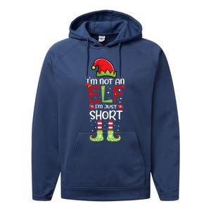 IM Not An Elf IM Just Short Family Christmas PjS Matching Performance Fleece Hoodie