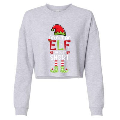 IM Not An Elf IM Just Short Family Christmas PjS Matching Cropped Pullover Crew