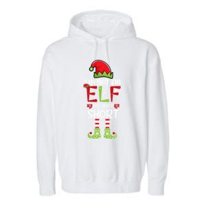 IM Not An Elf IM Just Short Family Christmas PjS Matching Garment-Dyed Fleece Hoodie