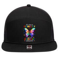 Its Not A Disability Its A Different Ability Autism Butterfly 7 Panel Mesh Trucker Snapback Hat
