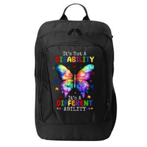 Its Not A Disability Its A Different Ability Autism Butterfly City Backpack