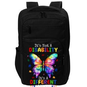 Its Not A Disability Its A Different Ability Autism Butterfly Impact Tech Backpack