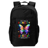 Its Not A Disability Its A Different Ability Autism Butterfly Backpack