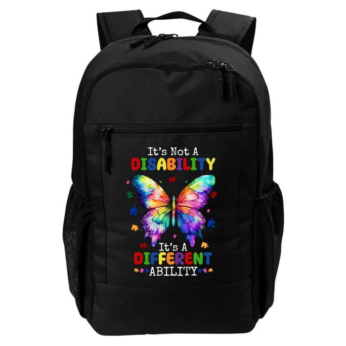 Its Not A Disability Its A Different Ability Autism Butterfly Backpack