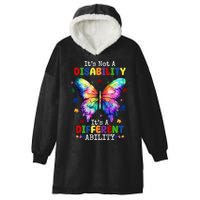 Its Not A Disability Its A Different Ability Autism Butterfly Hooded Wearable Blanket