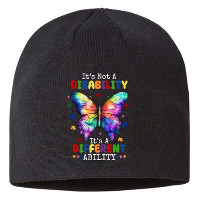 Its Not A Disability Its A Different Ability Autism Butterfly Sustainable Beanie