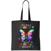 Its Not A Disability Its A Different Ability Autism Butterfly Bag