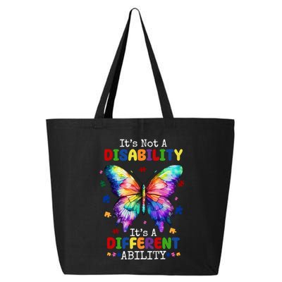 Its Not A Disability Its A Different Ability Autism Butterfly 25L Jumbo Tote