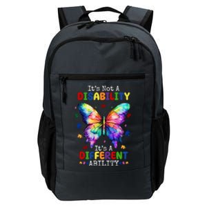 Its Not A Disability Its A Different Ability Autism Butterfly Daily Commute Backpack