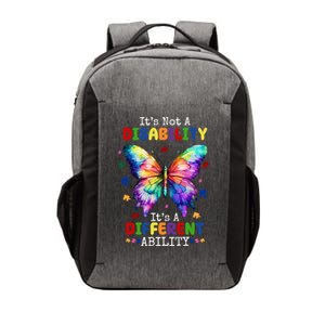 Its Not A Disability Its A Different Ability Autism Butterfly Vector Backpack