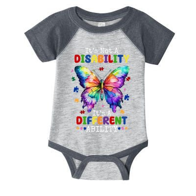 Its Not A Disability Its A Different Ability Autism Butterfly Infant Baby Jersey Bodysuit