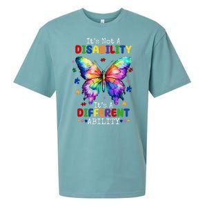 Its Not A Disability Its A Different Ability Autism Butterfly Sueded Cloud Jersey T-Shirt