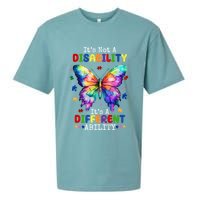 Its Not A Disability Its A Different Ability Autism Butterfly Sueded Cloud Jersey T-Shirt