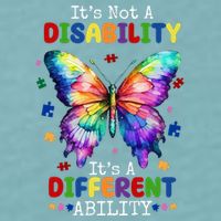Its Not A Disability Its A Different Ability Autism Butterfly Sueded Cloud Jersey T-Shirt