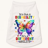 Its Not A Disability Its A Different Ability Autism Butterfly Doggie Tank