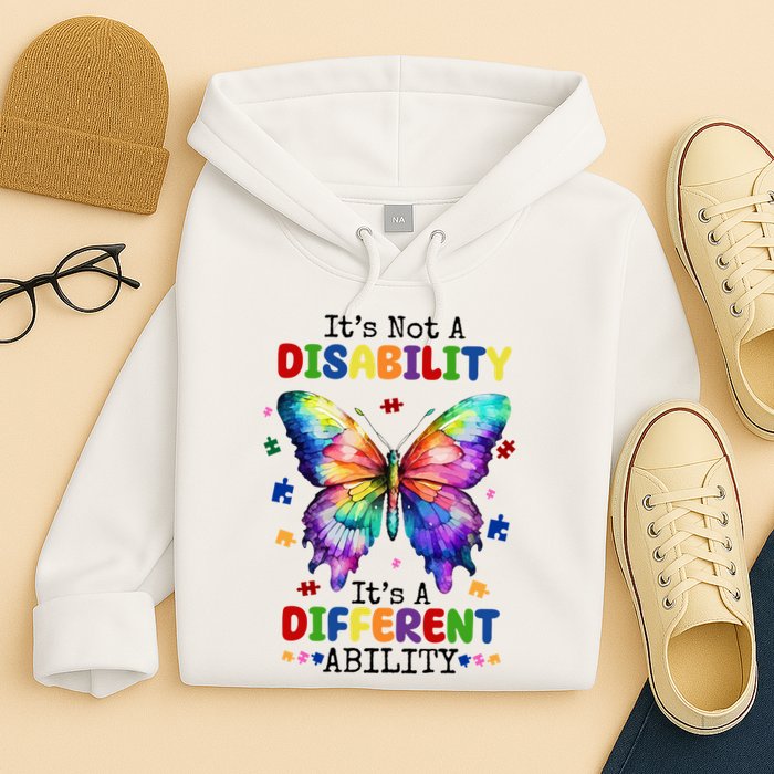 Its Not A Disability Its A Different Ability Autism Butterfly Hoodie