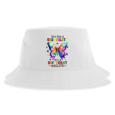 Its Not A Disability Its A Different Ability Autism Butterfly Sustainable Bucket Hat