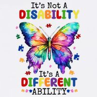 Its Not A Disability Its A Different Ability Autism Butterfly Button
