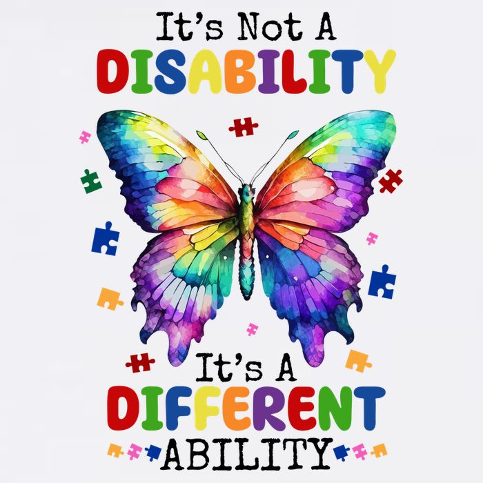 Its Not A Disability Its A Different Ability Autism Butterfly Button