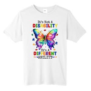 Its Not A Disability Its A Different Ability Autism Butterfly Tall Fusion ChromaSoft Performance T-Shirt