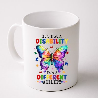 Its Not A Disability Its A Different Ability Autism Butterfly Mug