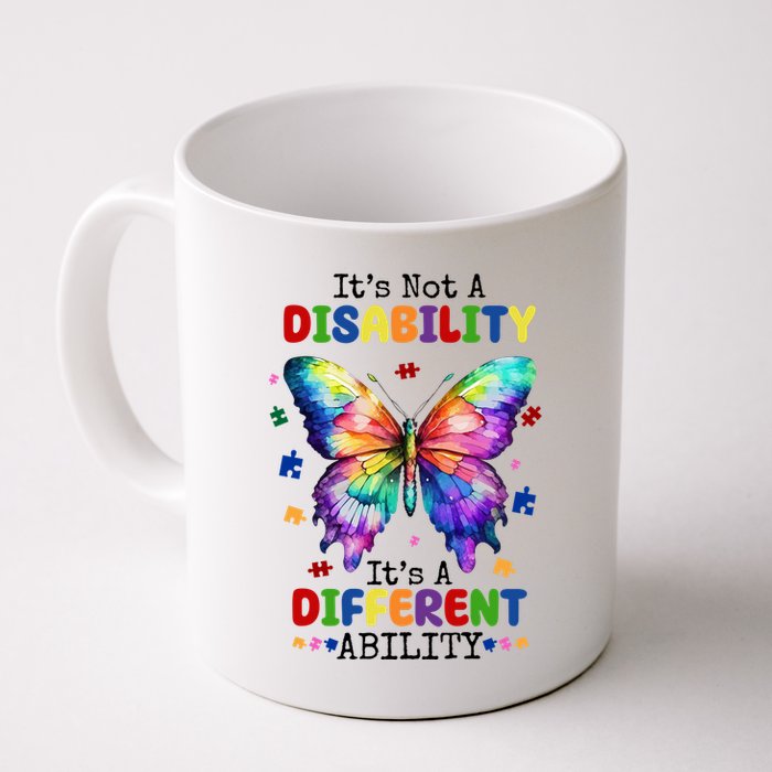 Its Not A Disability Its A Different Ability Autism Butterfly Mug