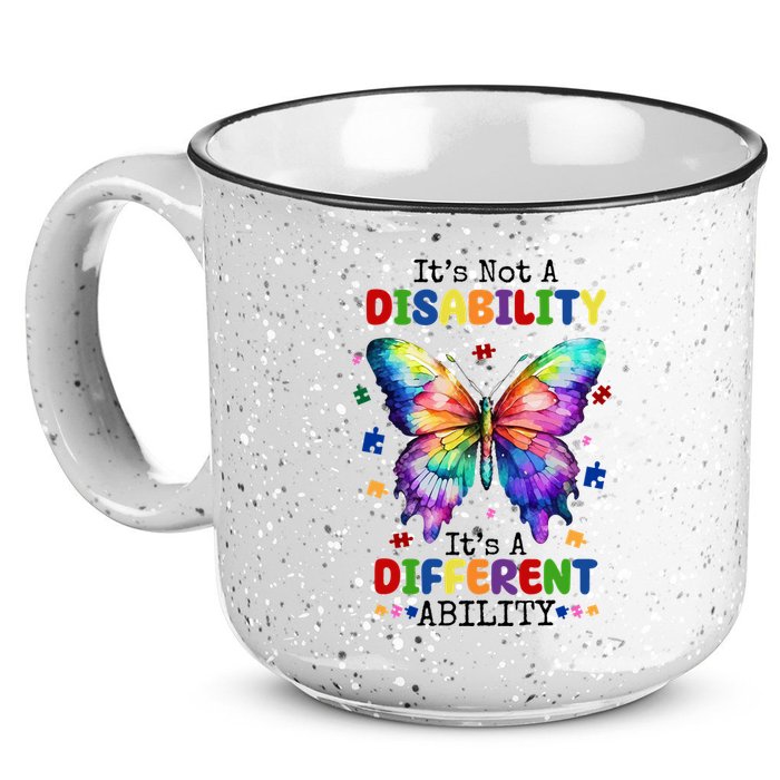 Its Not A Disability Its A Different Ability Autism Butterfly 15oz Campfire Ceramic Mug