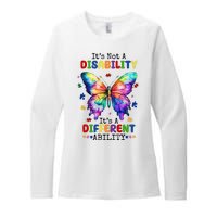 Its Not A Disability Its A Different Ability Autism Butterfly Womens CVC Long Sleeve Shirt