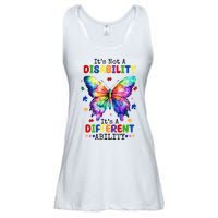 Its Not A Disability Its A Different Ability Autism Butterfly Ladies Essential Flowy Tank