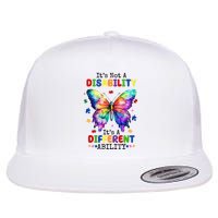 Its Not A Disability Its A Different Ability Autism Butterfly Flatbill Hat