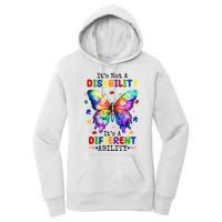 Its Not A Disability Its A Different Ability Autism Butterfly Women's Pullover Hoodie