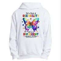 Its Not A Disability Its A Different Ability Autism Butterfly Urban Pullover Hoodie