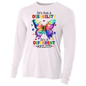 Its Not A Disability Its A Different Ability Autism Butterfly Cooling Performance Long Sleeve Crew