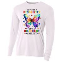 Its Not A Disability Its A Different Ability Autism Butterfly Cooling Performance Long Sleeve Crew