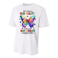 Its Not A Disability Its A Different Ability Autism Butterfly Performance Sprint T-Shirt