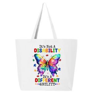 Its Not A Disability Its A Different Ability Autism Butterfly 25L Jumbo Tote