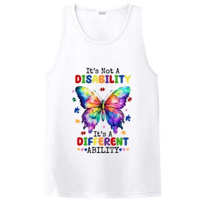 Its Not A Disability Its A Different Ability Autism Butterfly PosiCharge Competitor Tank
