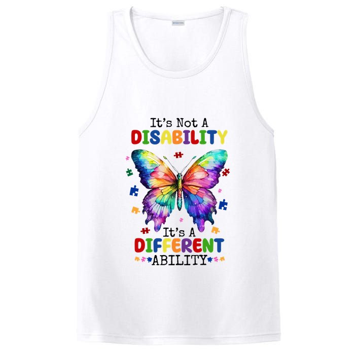 Its Not A Disability Its A Different Ability Autism Butterfly PosiCharge Competitor Tank