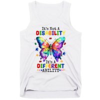 Its Not A Disability Its A Different Ability Autism Butterfly Tank Top