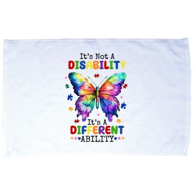 Its Not A Disability Its A Different Ability Autism Butterfly Microfiber Hand Towel