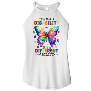 Its Not A Disability Its A Different Ability Autism Butterfly Women's Perfect Tri Rocker Tank