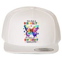Its Not A Disability Its A Different Ability Autism Butterfly Wool Snapback Cap