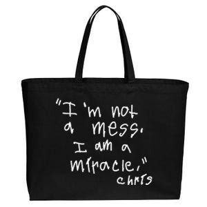 Im Not A Mess I Am A Miracle Cotton Canvas Jumbo Tote