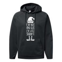 I'm Not An Elf I'm Just Short Family Matching Christmas Xmas Performance Fleece Hoodie